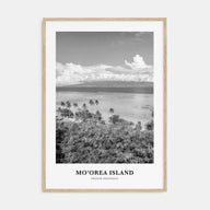 Moorea Island Portrait B&W Poster