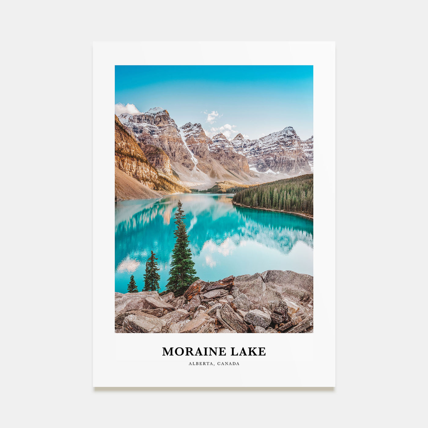 Moraine Lake Portrait Color Poster