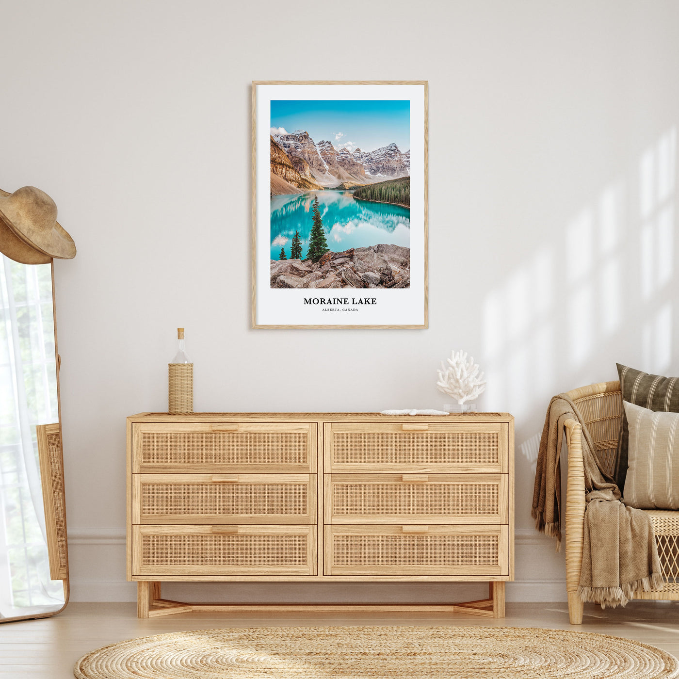 Moraine Lake Portrait Color Poster