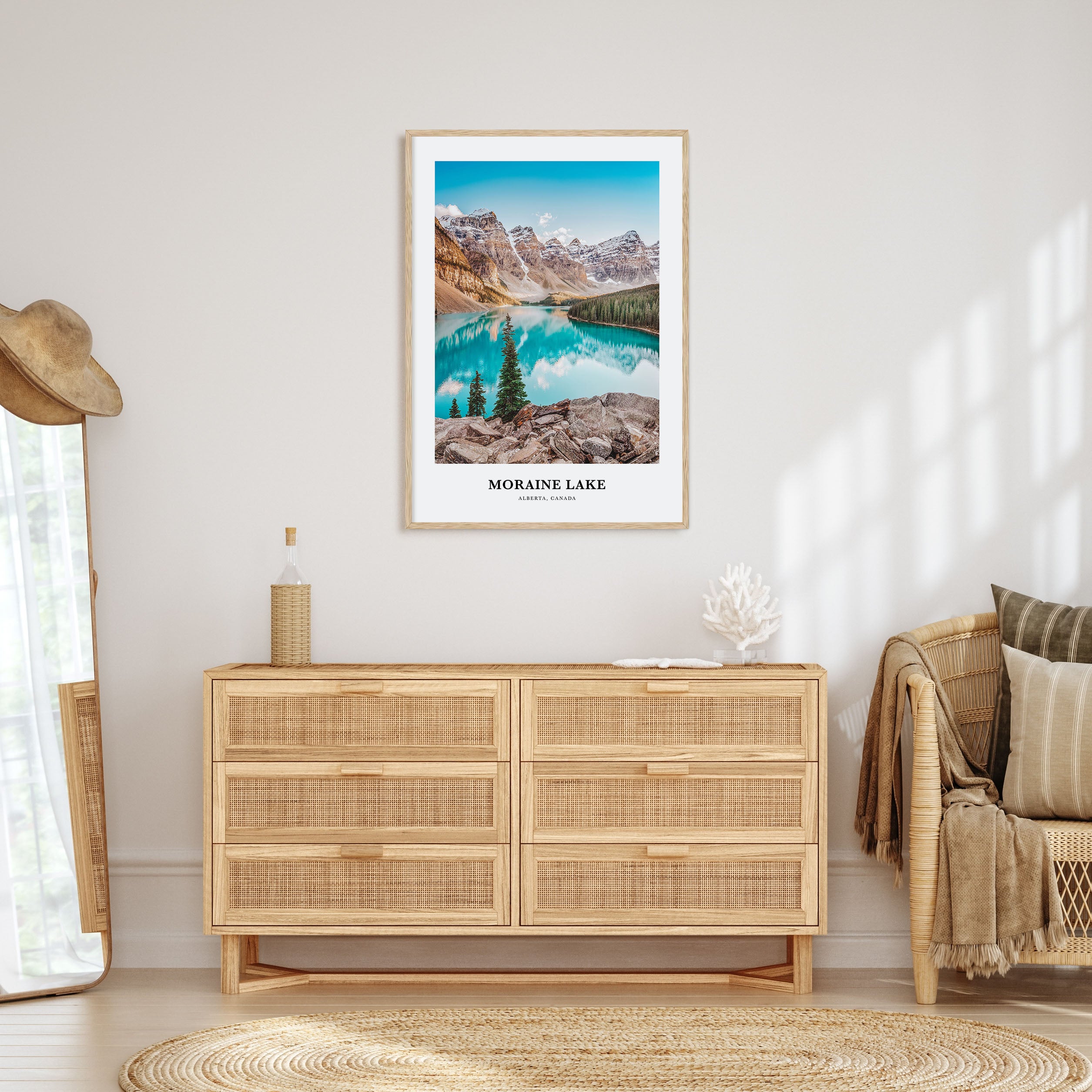 Moraine Lake Portrait Color Poster