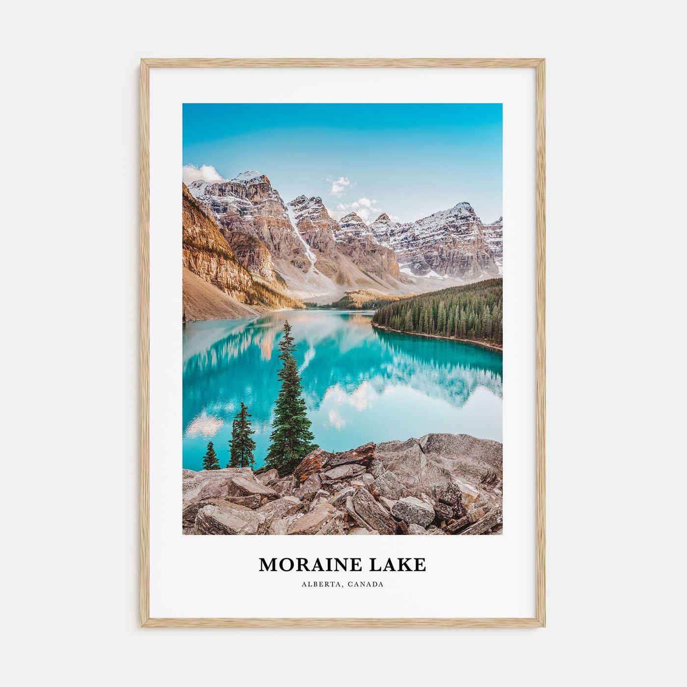 Moraine Lake Portrait Color Poster