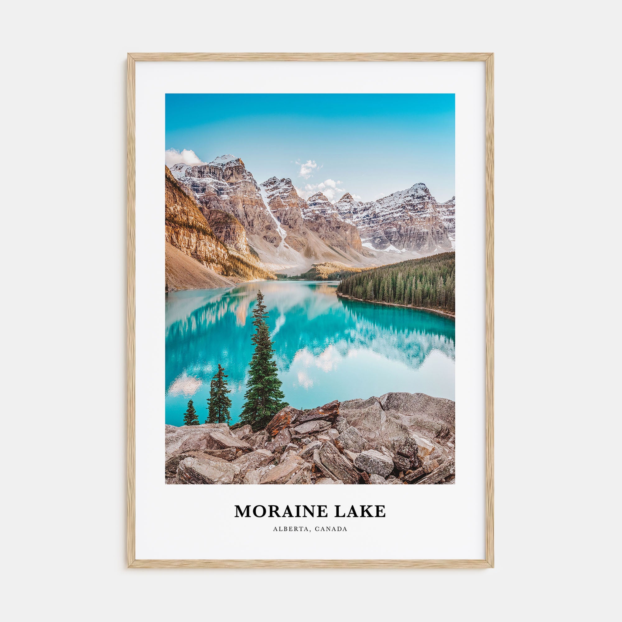Moraine Lake Portrait Color Poster