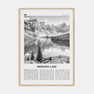 Moraine Lake Travel B&W Poster
