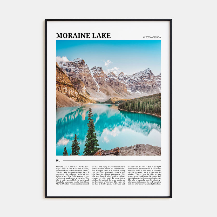 Moraine Lake Travel Color Poster