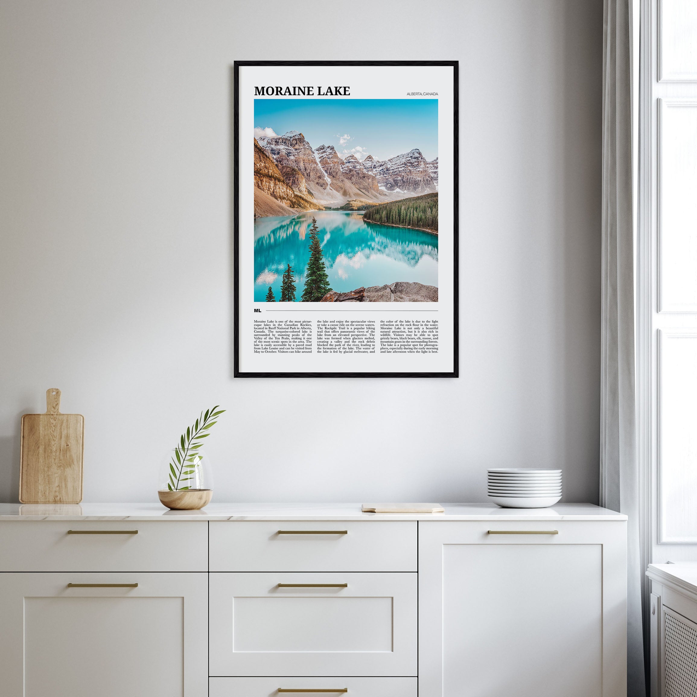 Moraine Lake Travel Color Poster