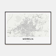Morelia Map Landscape Poster