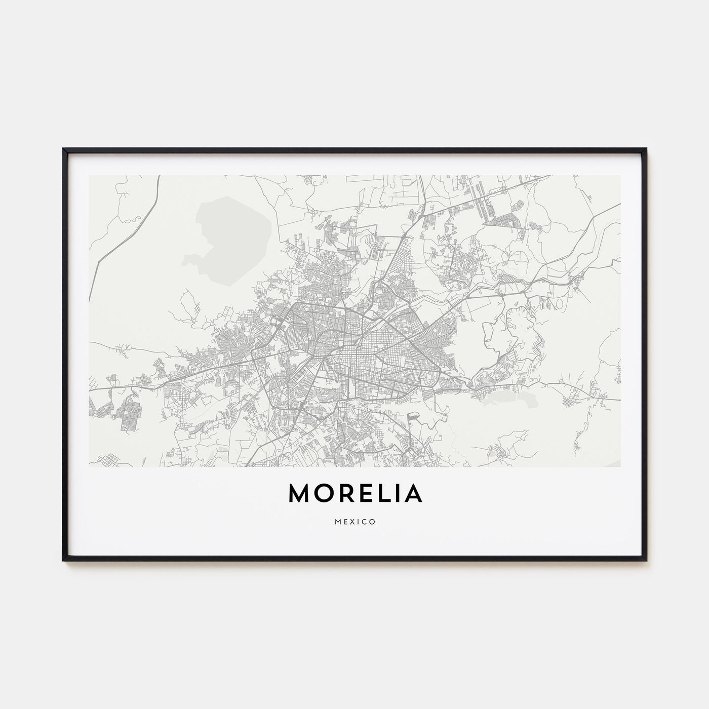 Morelia Map Landscape Poster
