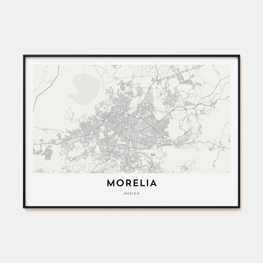 Morelia Map Landscape Poster