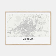 Morelia Map Landscape Poster