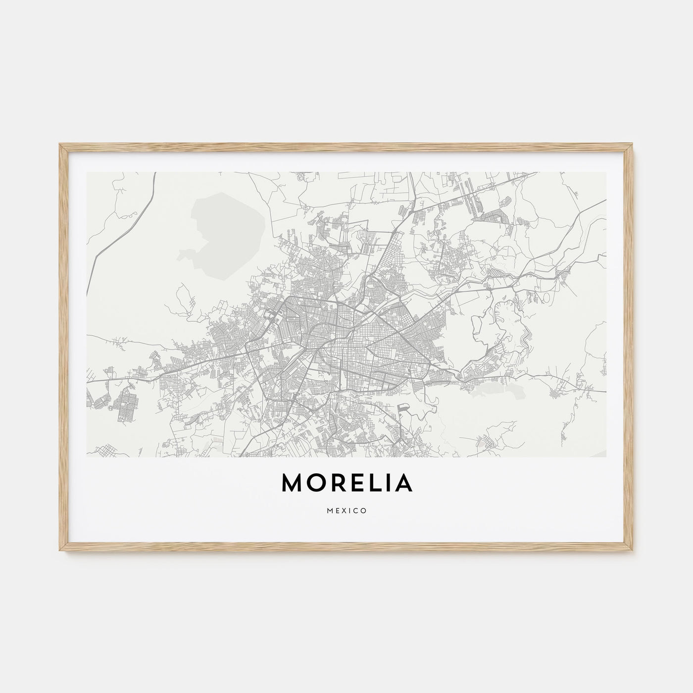 Morelia Map Landscape Poster