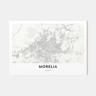 Morelia Map Landscape Poster