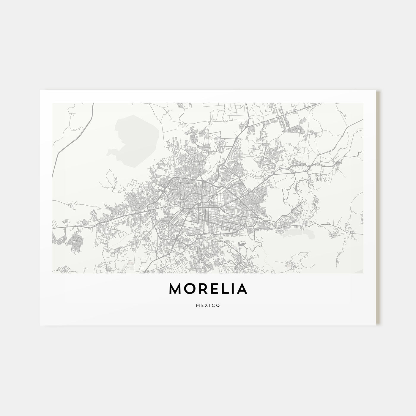 Morelia Map Landscape Poster