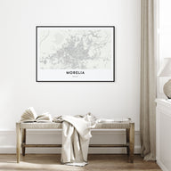 Morelia Map Landscape Poster