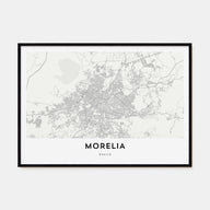 Morelia Map Landscape Poster