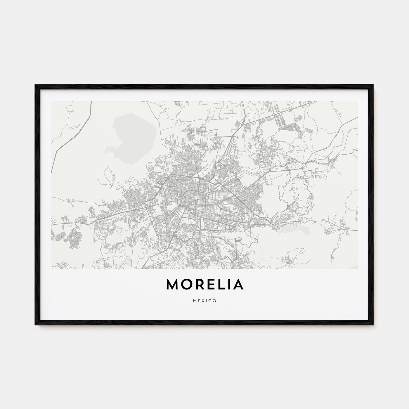 Morelia Map Landscape Poster