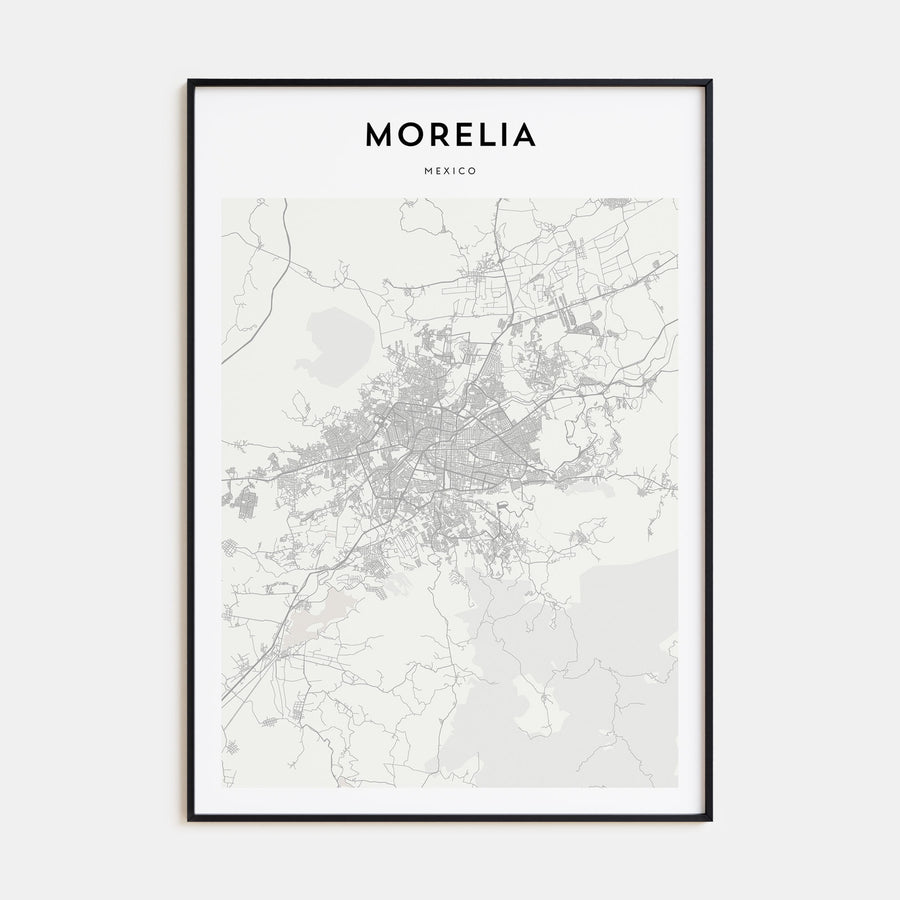 Morelia Map Portrait Poster