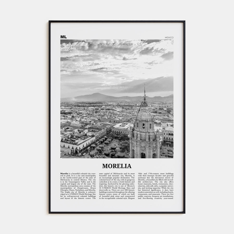 Morelia Travel B&W Poster