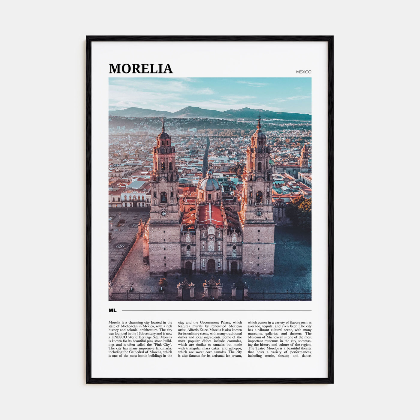 Morelia Travel Color Poster