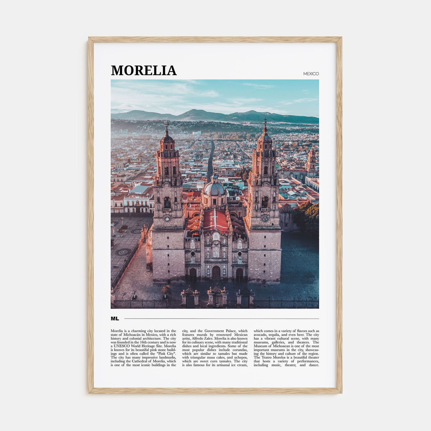 Morelia Travel Color Poster