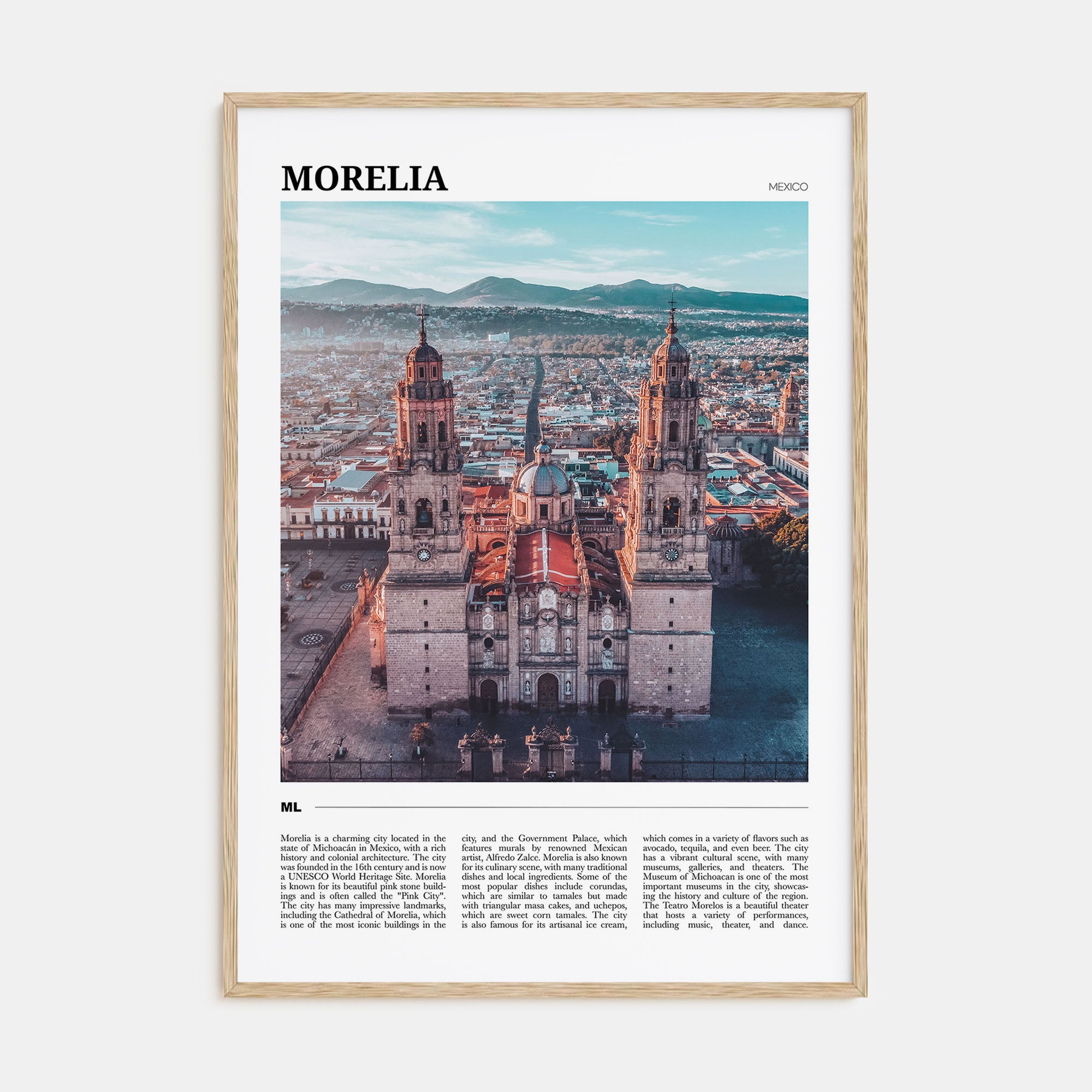 Morelia Travel Color Poster