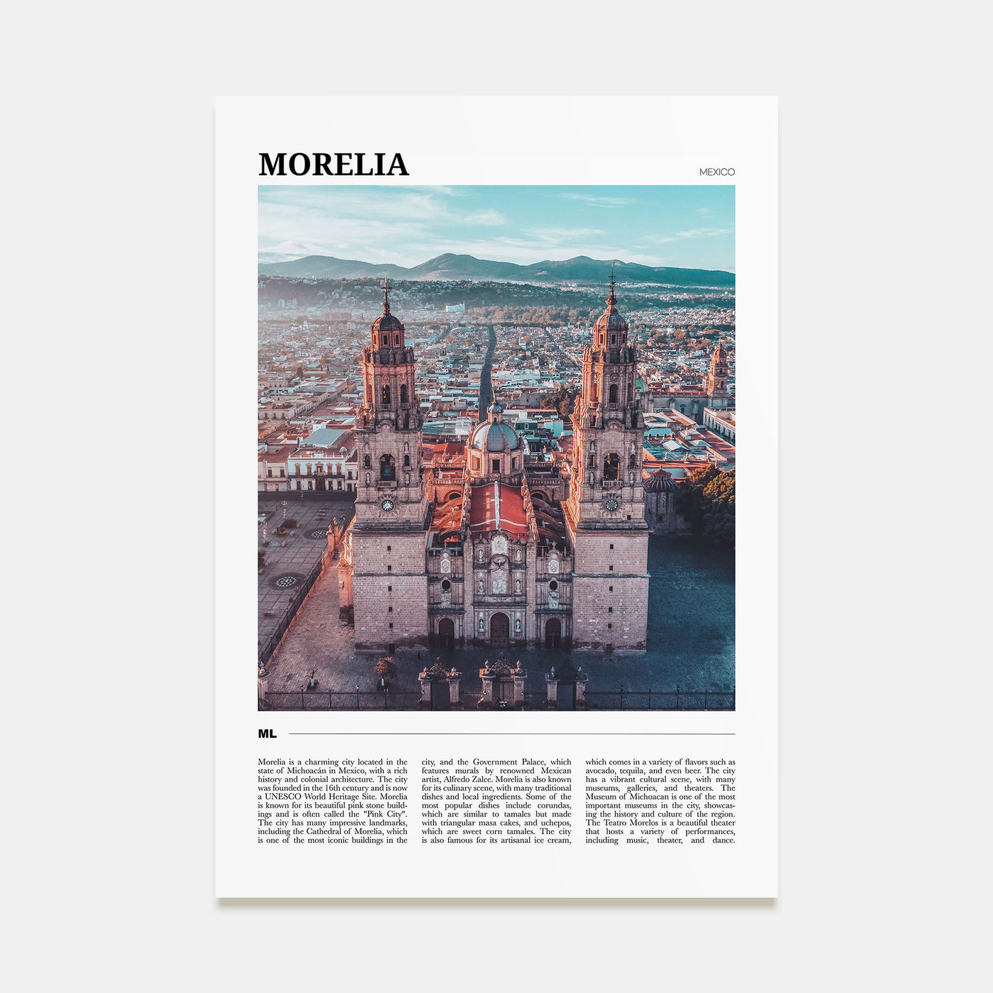 Morelia Travel Color Poster