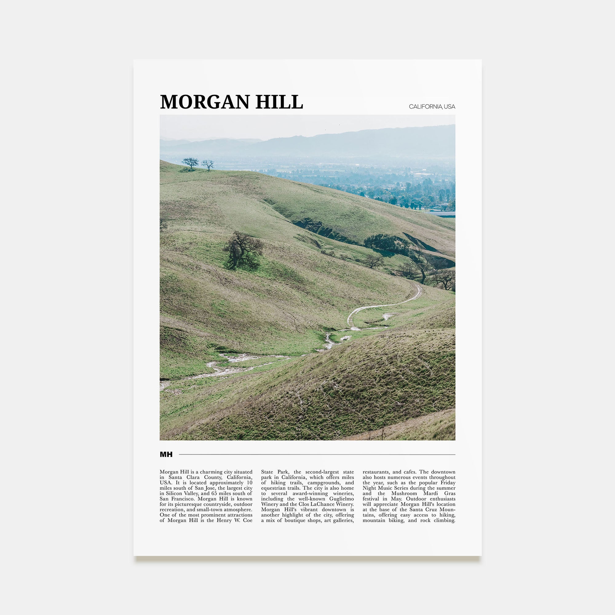 Morgan Hill Travel Color Poster