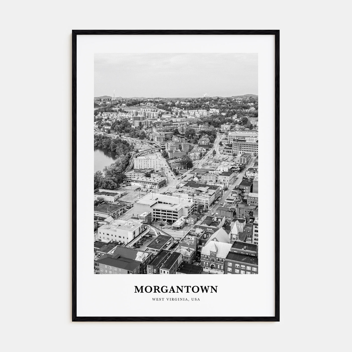 Morgantown Portrait B&W Poster