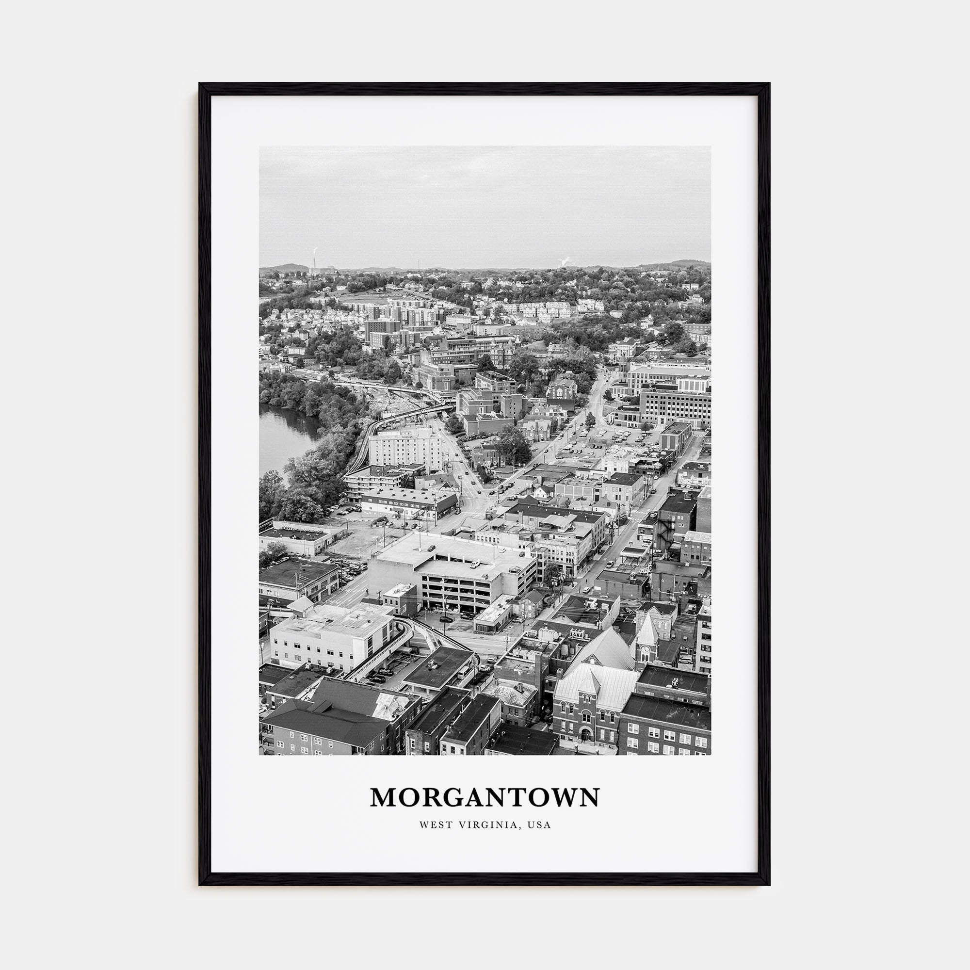 Morgantown Portrait B&W Poster