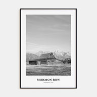 Mormon Row Portrait B&W Poster