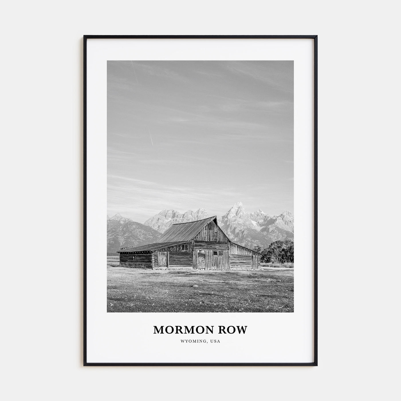 Mormon Row Portrait B&W Poster