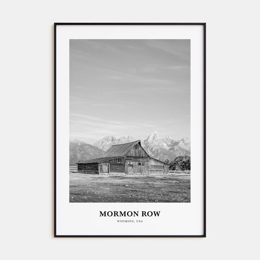 Mormon Row Portrait B&W Poster