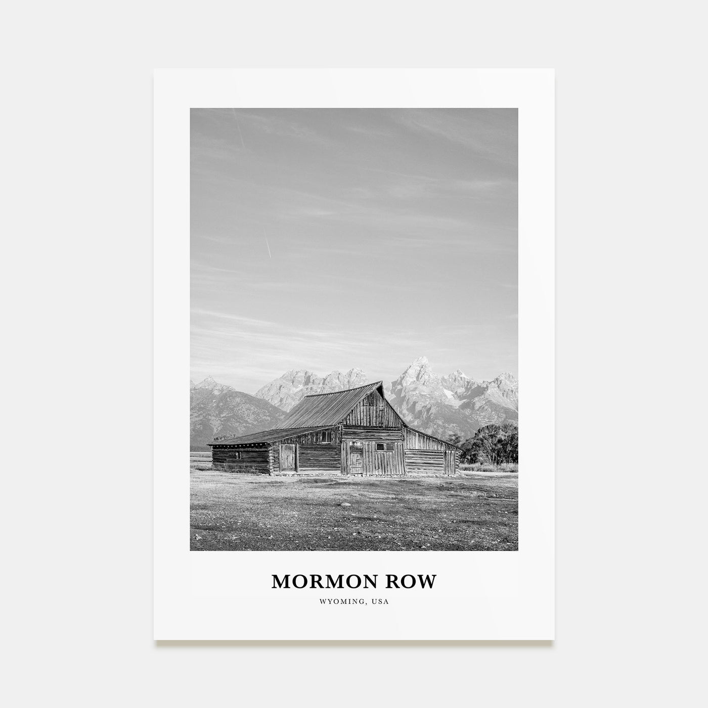 Mormon Row Portrait B&W Poster