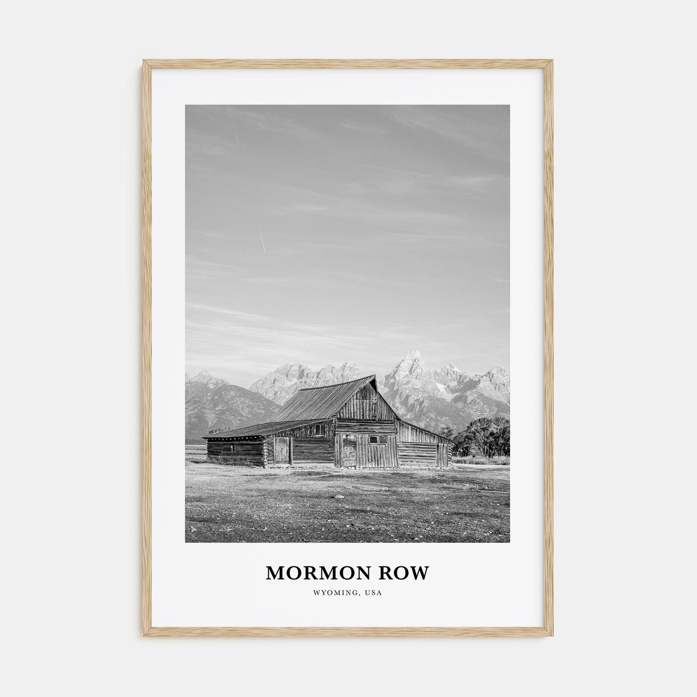 Mormon Row Portrait B&W Poster