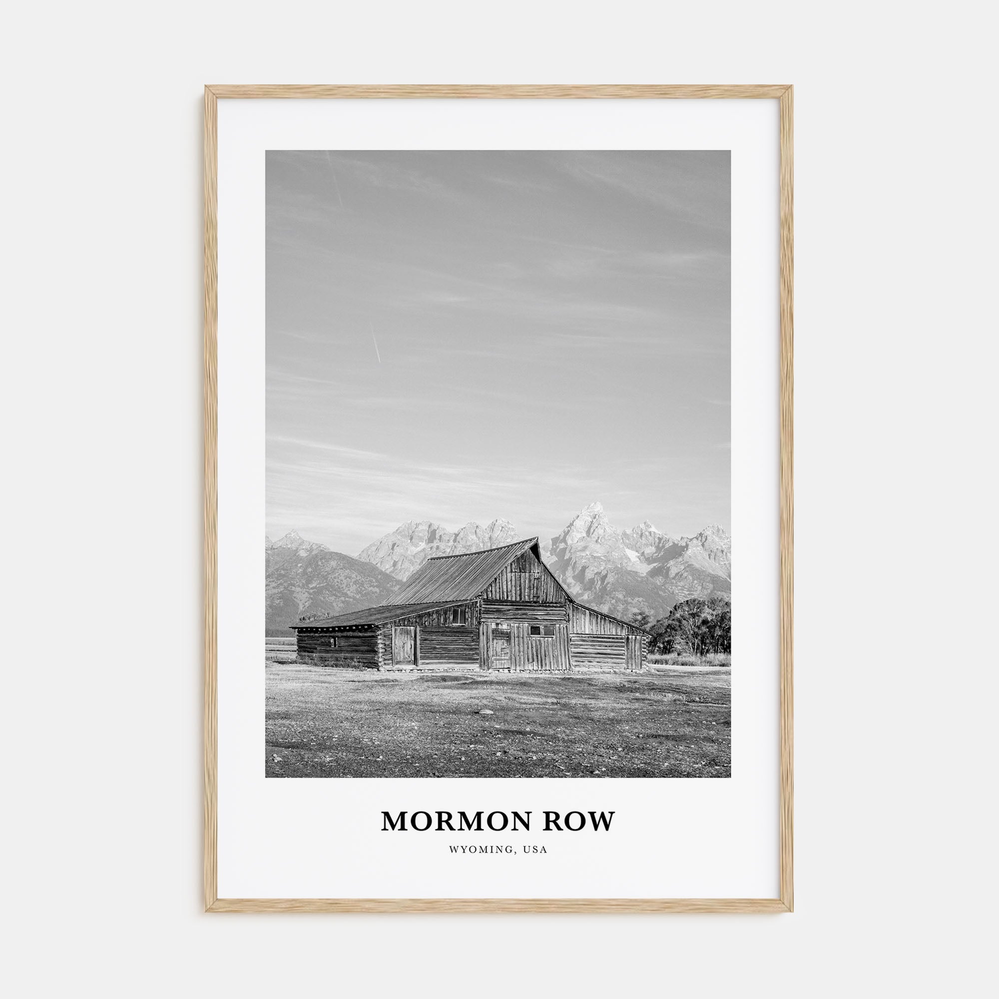 Mormon Row Portrait B&W Poster