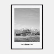 Mormon Row Portrait B&W Poster