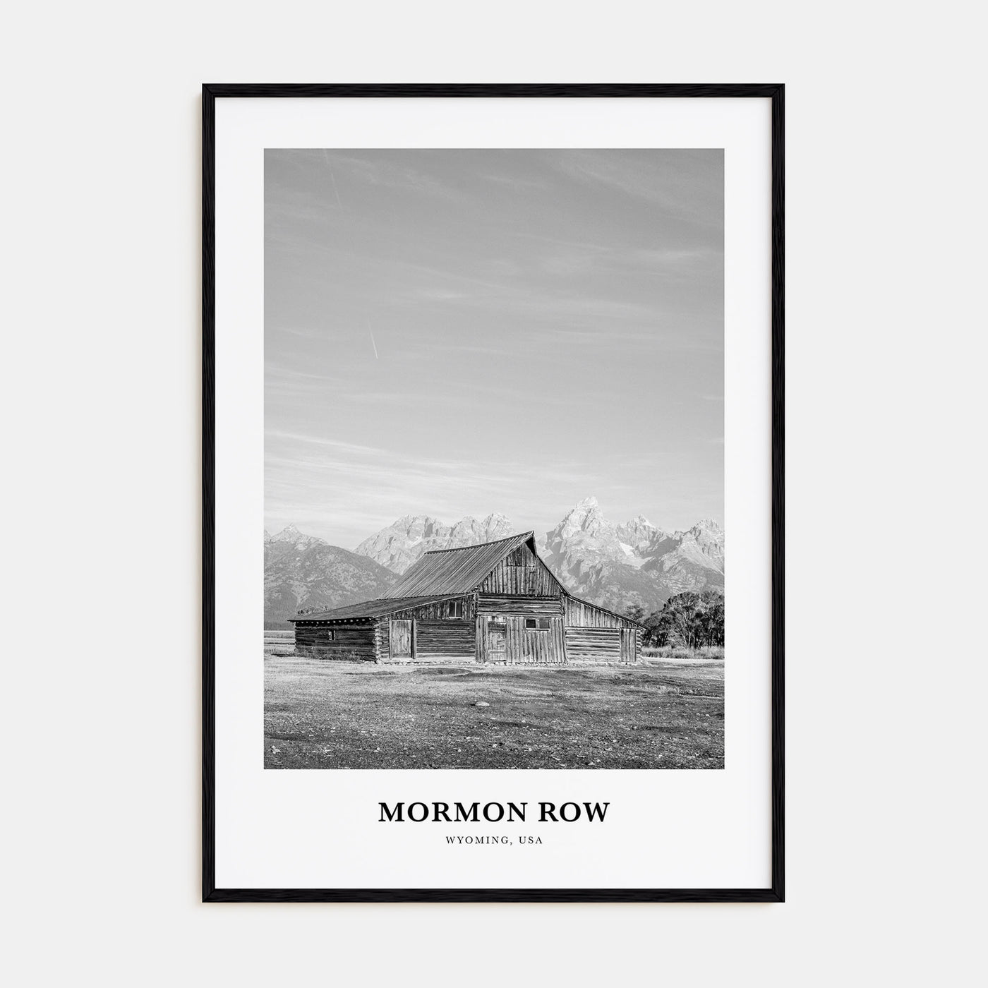 Mormon Row Portrait B&W Poster