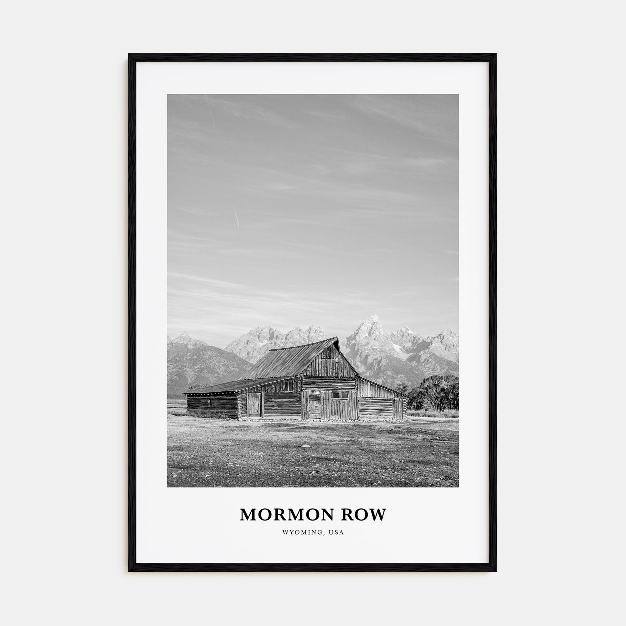 Mormon Row Portrait B&W Poster