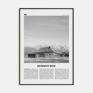 Mormon Row Travel B&W Poster