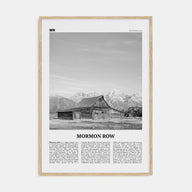 Mormon Row Travel B&W Poster