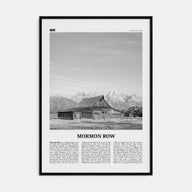 Mormon Row Travel B&W Poster