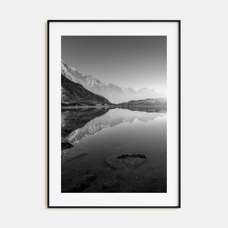 Morning Lake Landscape Photo B&W No 1 Poster