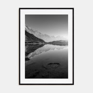 Morning Lake Landscape Photo B&W No 1 Poster