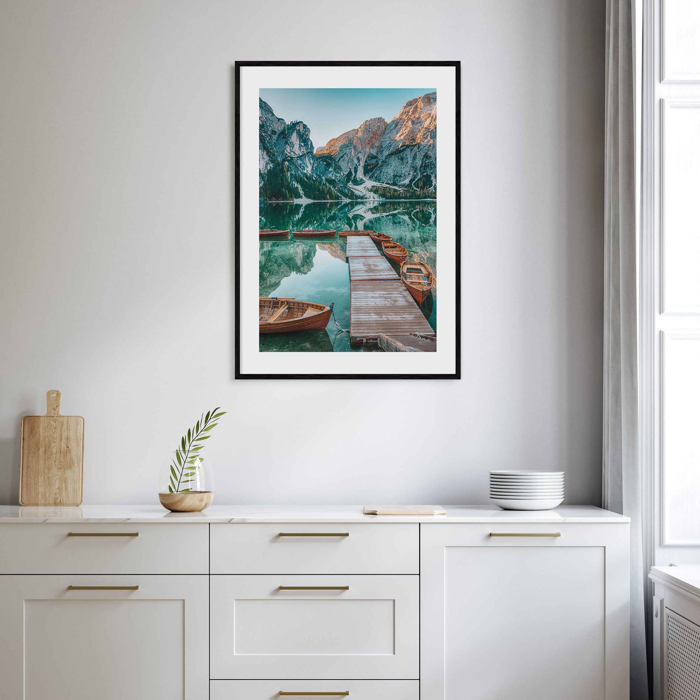 Morning Lake Landscape Photo Color Poster