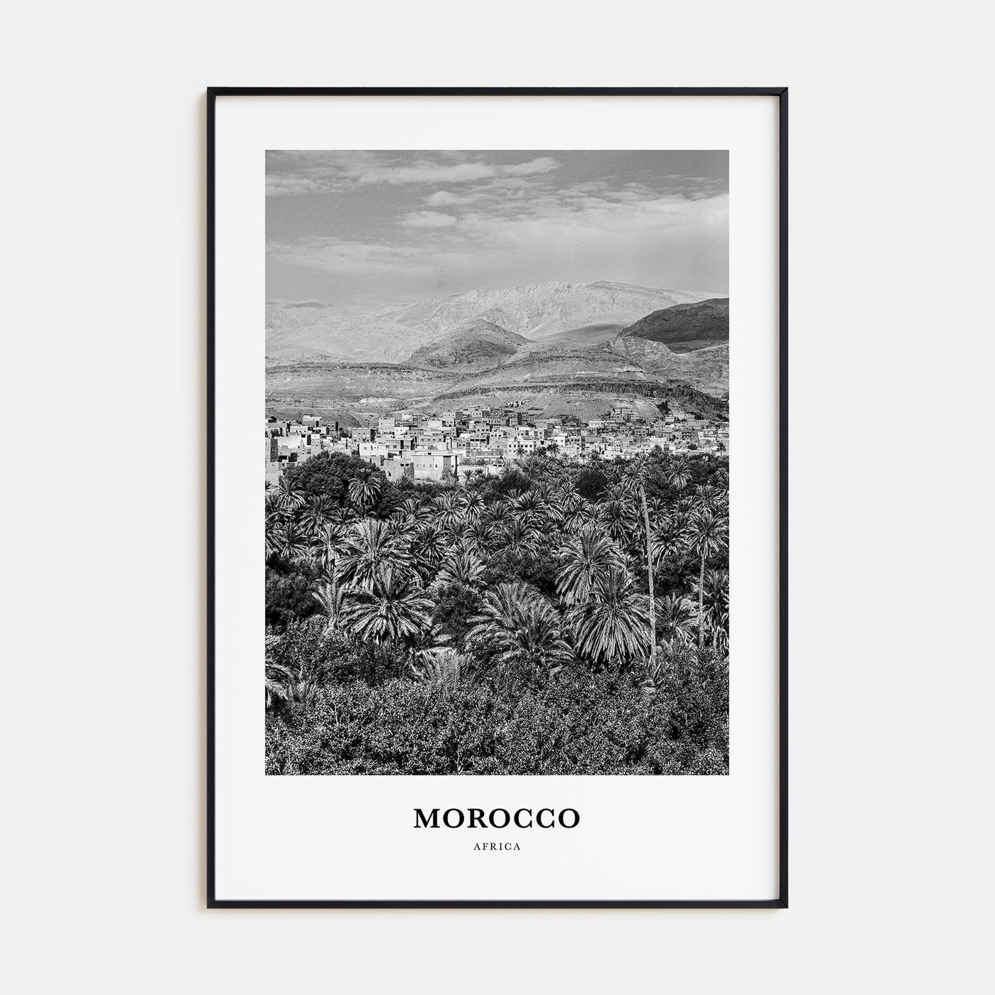Morocco Portrait B&W Poster