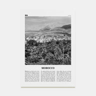 Morocco Travel B&W Poster