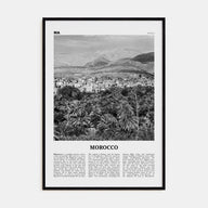 Morocco Travel B&W Poster