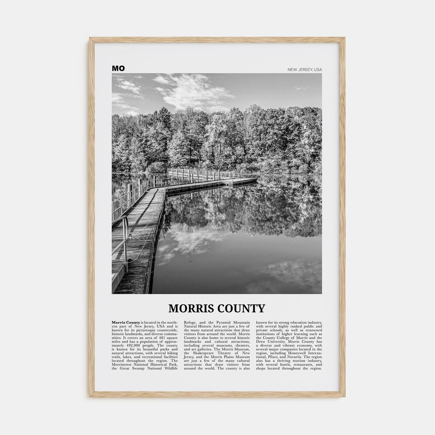 Morris County Travel B&W Poster