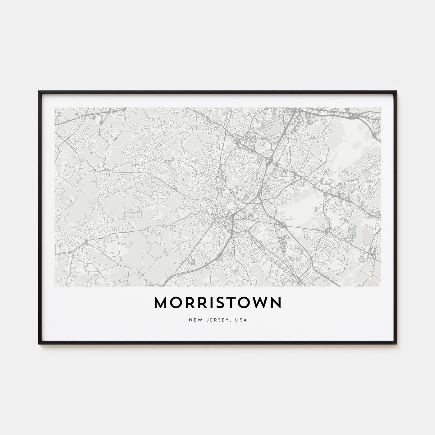 Morristown Map Landscape Poster