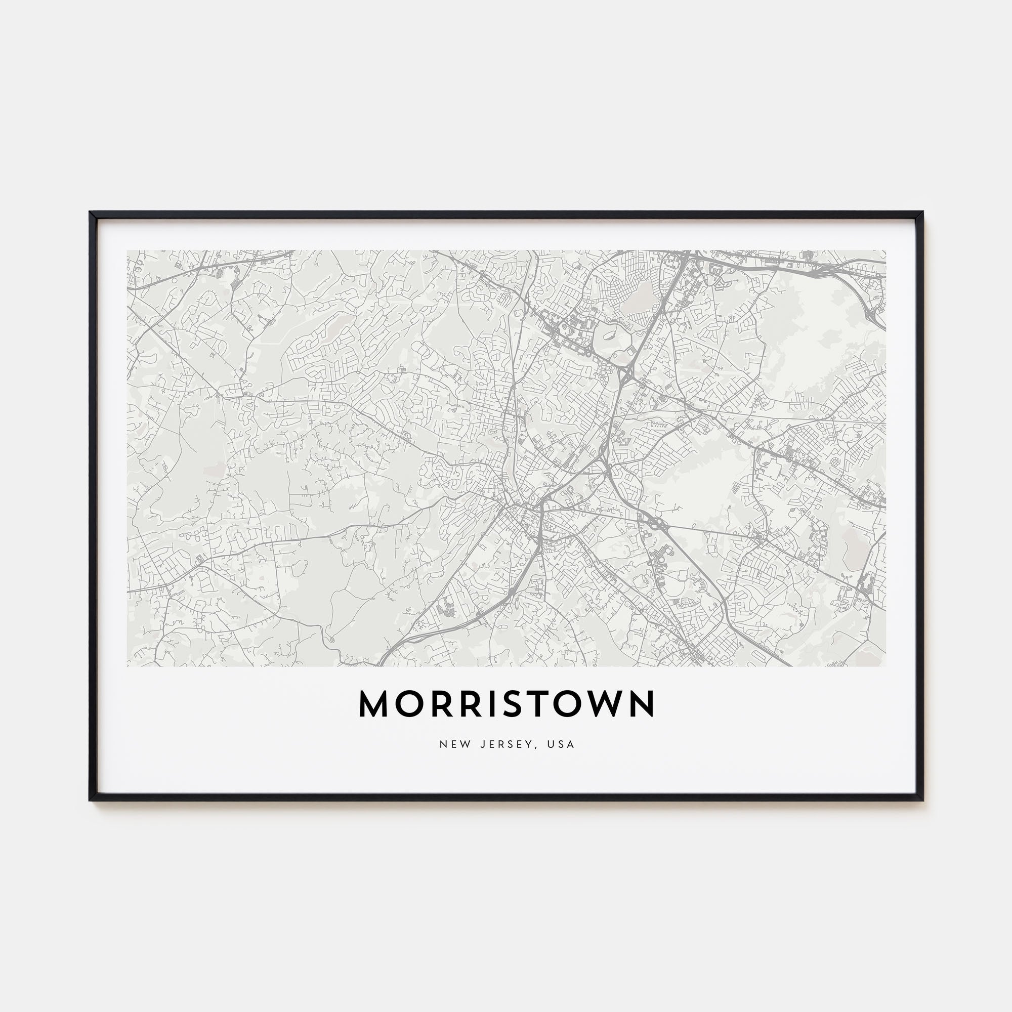 Morristown Map Landscape Poster