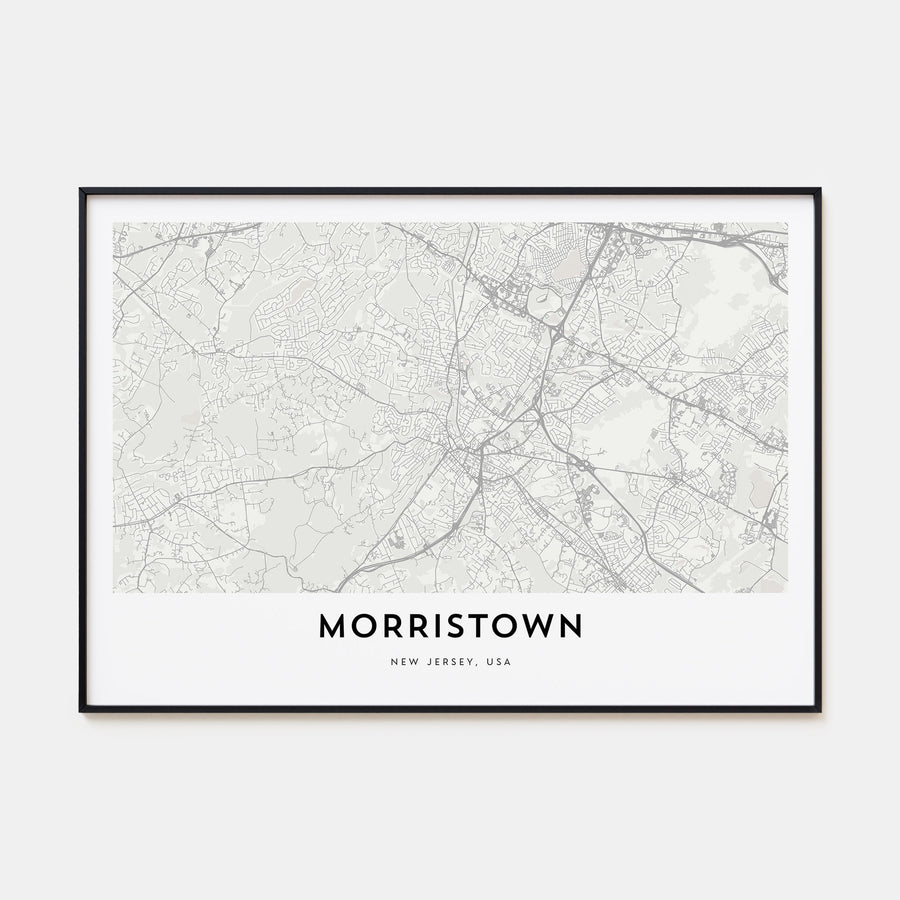 Morristown Map Landscape Poster